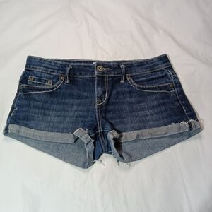 Aeropostale Denim Mini Shorts Dark Wash Size 7/8